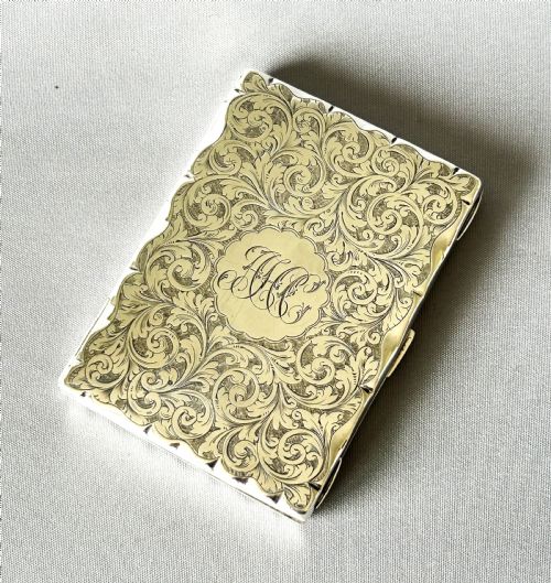 A Fabulous Victorian Silver Wallet/notebook Combo