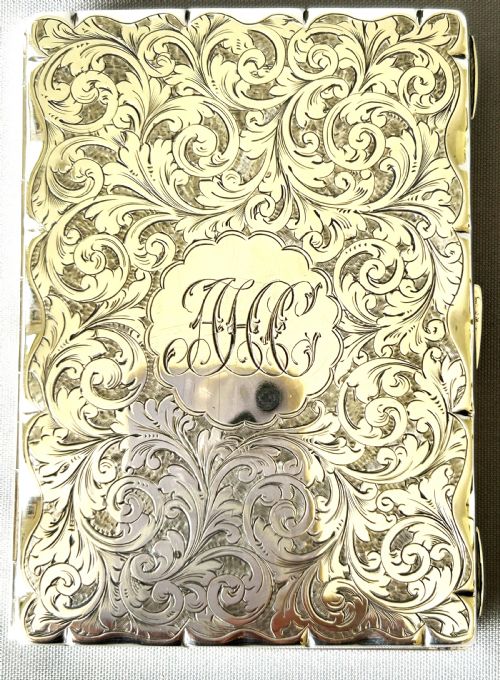fig 1. A fabulous Victorian silver wallet/notebook combo