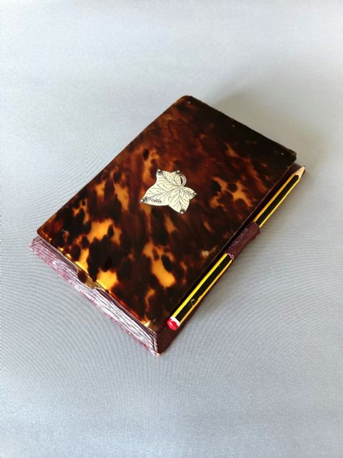 A Gorgeous Silver & Tortoiseshell Desk Notebook