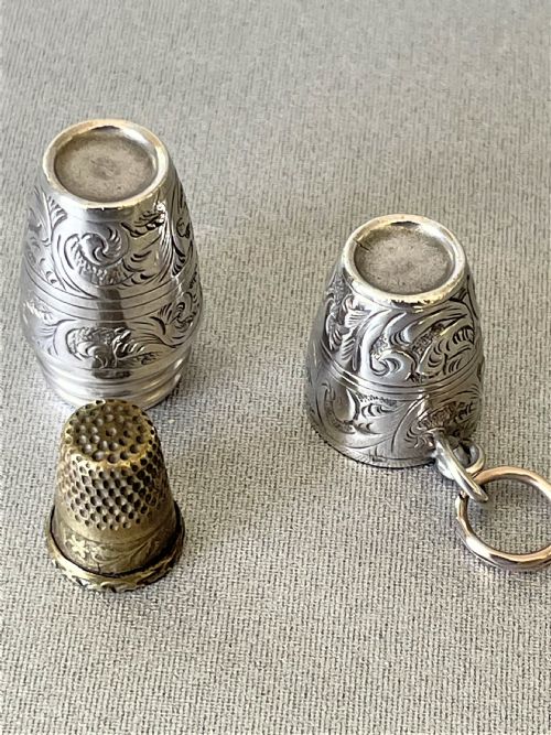 A Novelty Victorian Miniature Silver Thimble Case