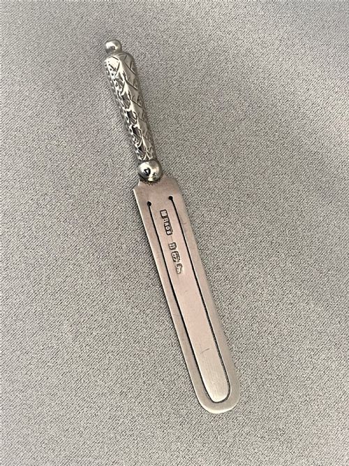 A Charming Victorian Silver Bookmark