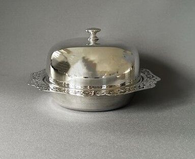 An Attractive Silver Plated Caviar Dish