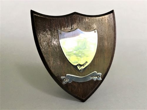 fig 1. Unusual silver mounted small trophy shield