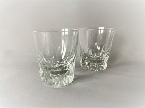 fig 1. A quality pair of Victorian cut glass whisky tumblers