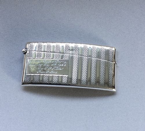 A Rare Masonic Interest Silver Card Case