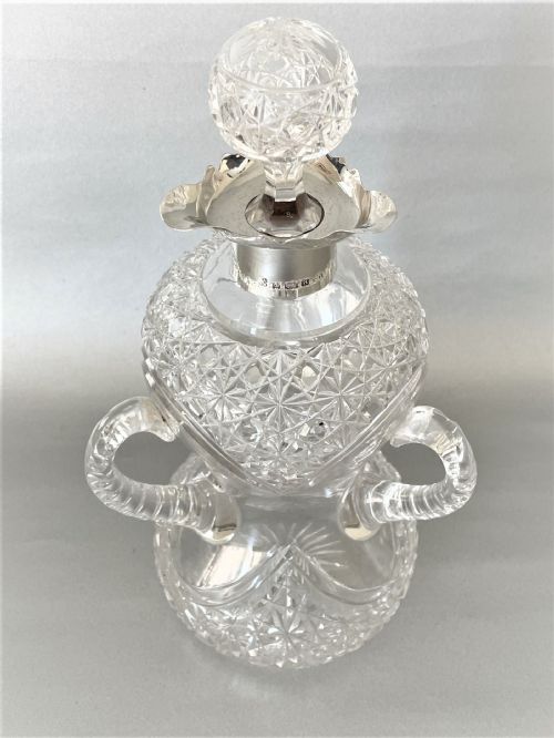 fig 1. Superb late Victorian silver mounted cut glass decanter