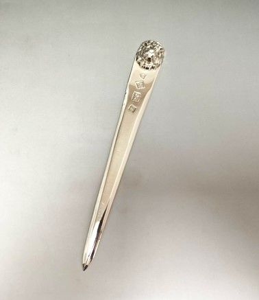 A Superb Lion Mask Silver Letter Opener