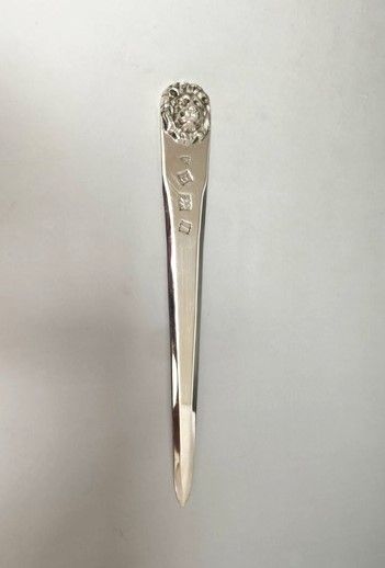 fig 1. A superb lion mask silver letter opener