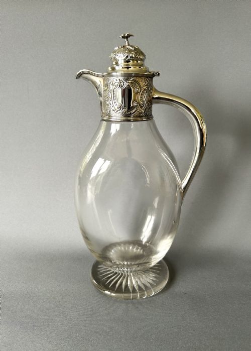 An Elegant Victorian Silver Mounted Claret Jug