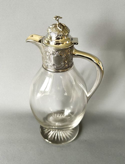 fig 1. An elegant Victorian silver mounted claret jug