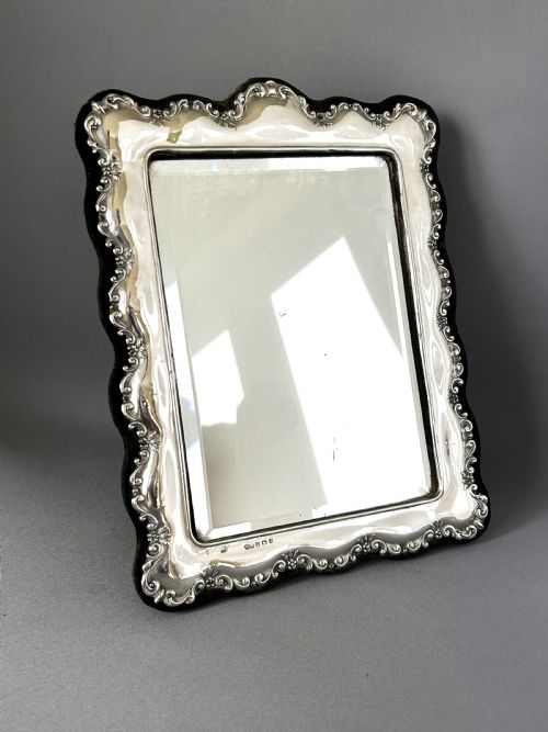 A Handsome Edwardian Silver Table Mirror