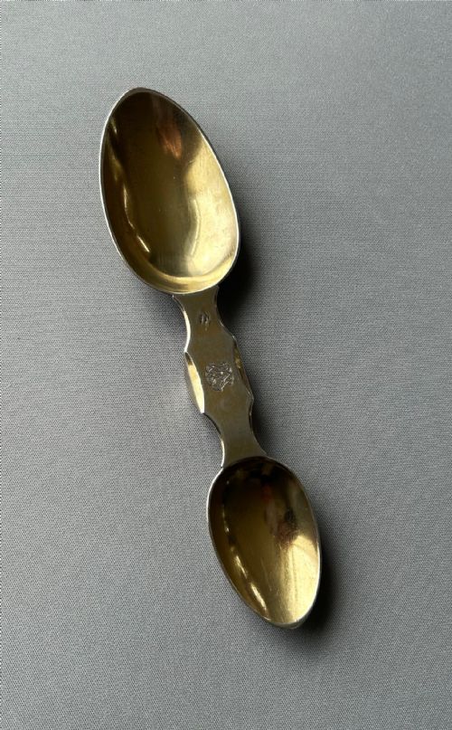 A Rare French Silver Gilt Medicine Spoon