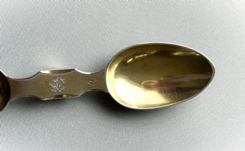 fig 1. A rare French silver gilt medicine spoon