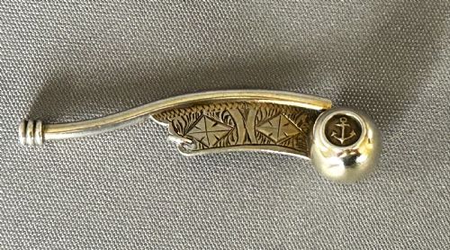 A Rare Victorian Miniature Silver Bosun's Whistle