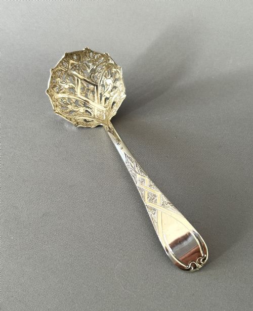 A Fabulous Georgian Silver Sugar Sifter Spoon