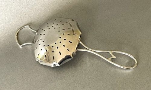 fig 1. An Unusual George V Silver Tea Strainer