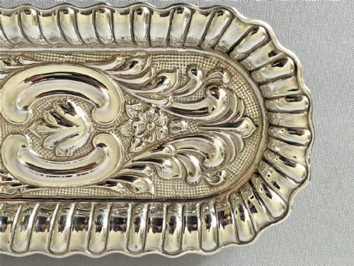 fig 1. A charming Edwardian silver pen tray