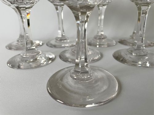 fig 1. A gorgeous set of 6 Victorian small wine/aperitif glasses