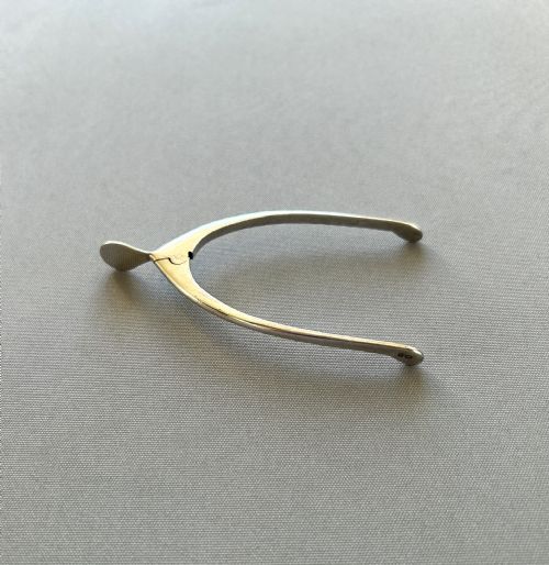 fig 1. A pair of novelty silver wishbone sugar tongs