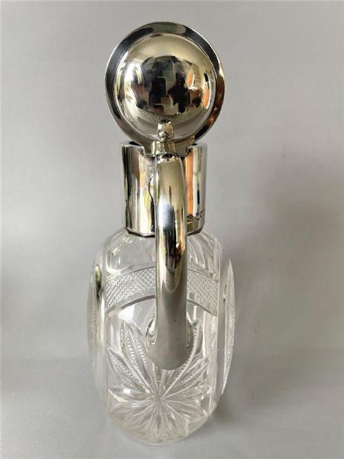 fig 1. Hukin & Heath Victorian silver & cut glass claret jug