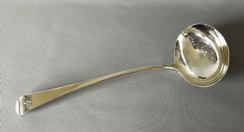fig 1. A handsome Georgian silver soup ladle