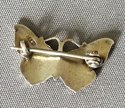 fig 1. A Small Edwardian Silver & Enamel Butterfly Brooch