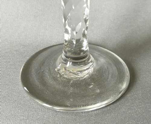 fig 1. 18th Century facet stem tall cordial glass