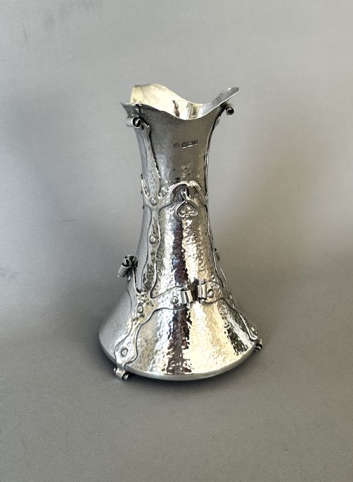 A Fabulous Arts & Crafts Edwardian Silver Vase