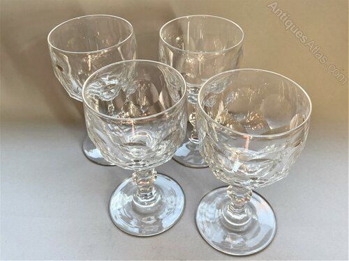 fig 1. A superb set of 4 large Victorian cut glass rummers