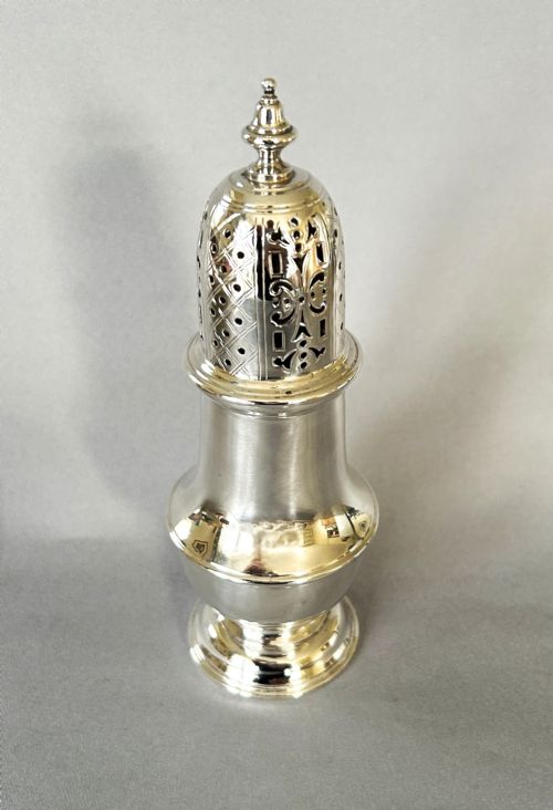 fig 1. A handsome good quality silver sugar caster