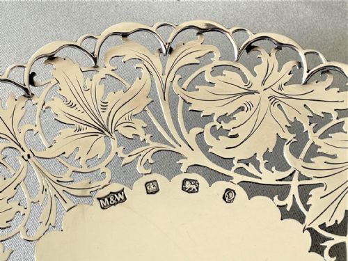 fig 1. A Superb Mappin & Webb pierced silver dish