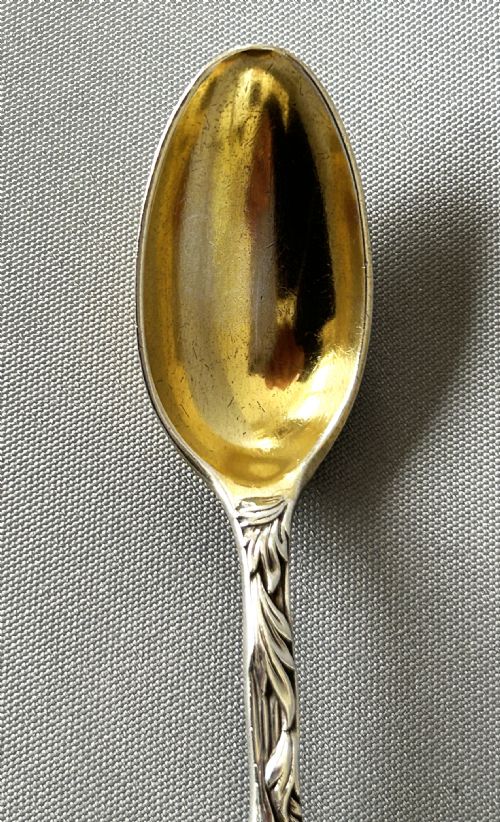 fig 1. A 19th Century Tiffany & Co. silver gilt ice cream spoon