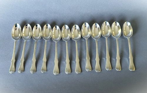 A Superb Set of 12 Scottish Silver Victorian Demi-tasse Spoons