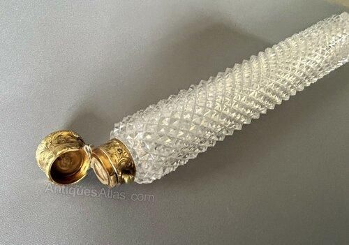 fig 1. A Sampson Morden Silver Gilt Mounted Cologne Bottle