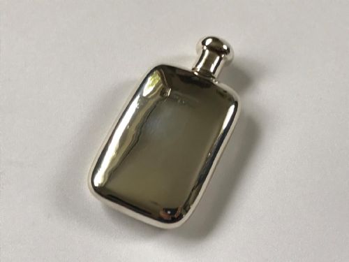 A NOVELTY VICTORIAN CHESTER SILVER 'HIP FLASK' SCENT BOTTLE