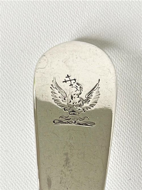 fig 1. A rare Peter & Jonanthan Bateman silver dessert spoon