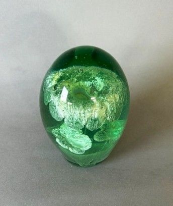 fig 1. A gorgeous Victorian green glass paperweight 'dump'