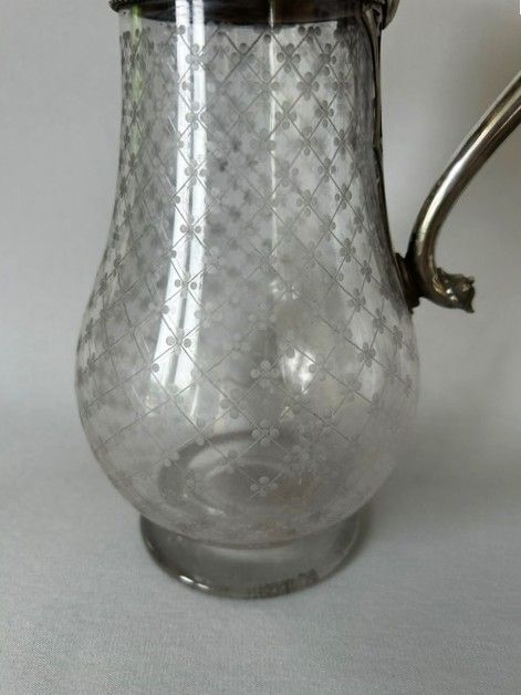 fig 2. An outstanding mid Victorian silver & glass claret jug