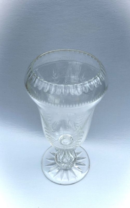 fig 1. A most unusual Victorian etched celery vase