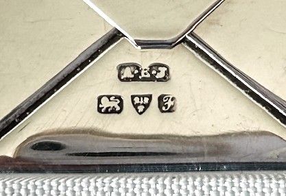fig 1. An Edwardian Chester silver novely silver stamp case
