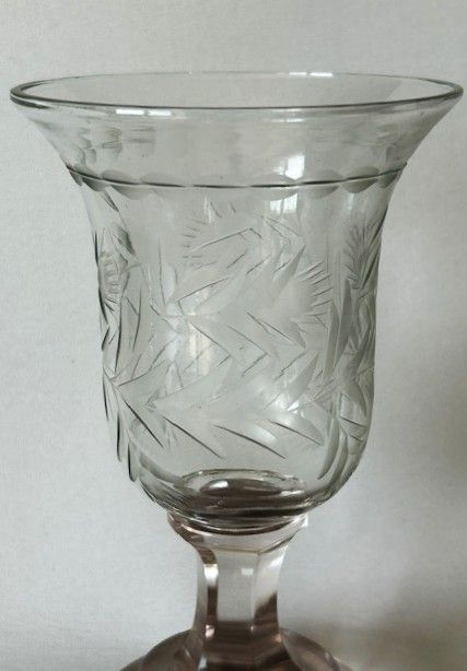 fig 1. An unsual small late Victorian cut glass celery vase