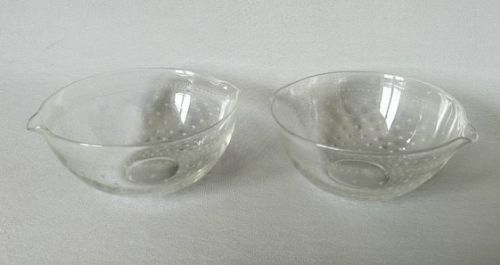 fig 1. An exquisite pair of Victorian star etched glass rinsers