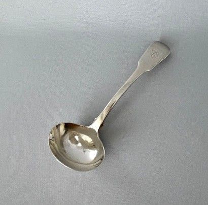A Rare Georgian York Silver Gravy Ladle