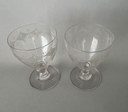 fig 1. A superb pair of Georgian Regency period glass rummers