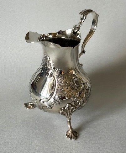 fig 1. A large early Victorian silver baluster cream jug