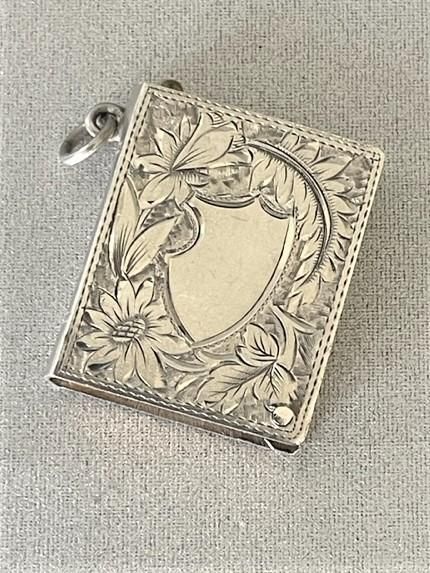 A Lovely Edwardian Silver Novelty Stamp Case