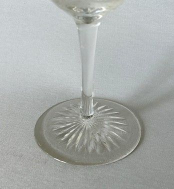 fig 1. An Edwardian fern & leaf etched wine goblet