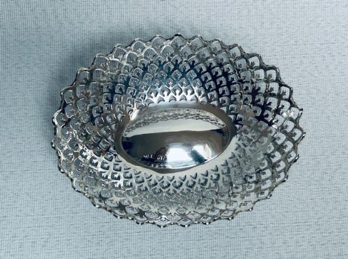 fig 1. A superb Chester silver pierced dish