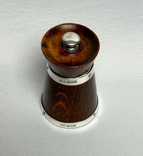 fig 1. A handsome silver mounted pepper grinder