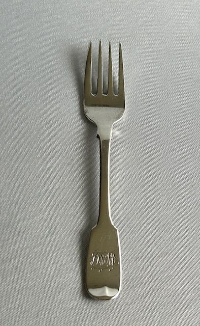 fig 1. An extremely rare Chester silver oyster fork